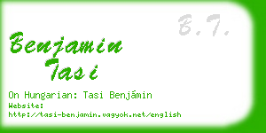 benjamin tasi business card